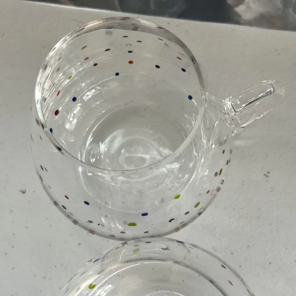 Hand Blown Drinking Glasses With Handles 3.5
